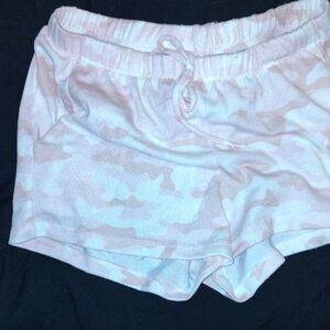 Pink Camouflage Lounge Shorts Ladies L